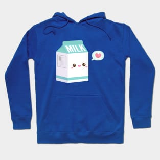 Cute Milk Carton, I Love Milk Hoodie